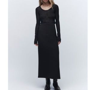 Zara wool blend maxi skirt limited edition
